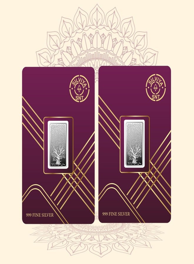 Silviya 999 Pure Silver Lucky Banyan Tree Coin | 2 Gm | Bar Shape | Gift of Every Occasion | Blessing - Image 3